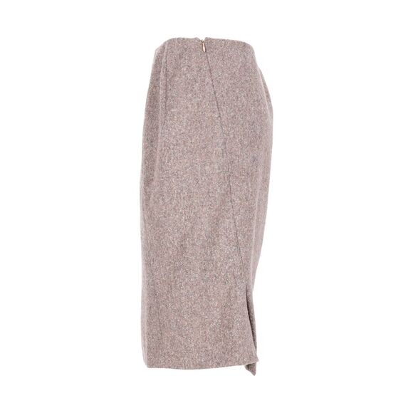Jil Sander Knee-Length Skirt in Beige Alpaca Wool - Picture 2 of 5
